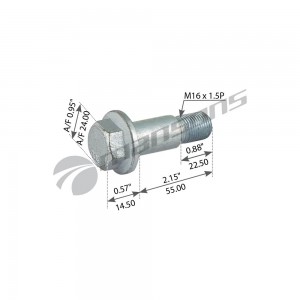 Болт SAF крепления суппорта (M16x1.5x55) MANSONS 600.199 MANSONS