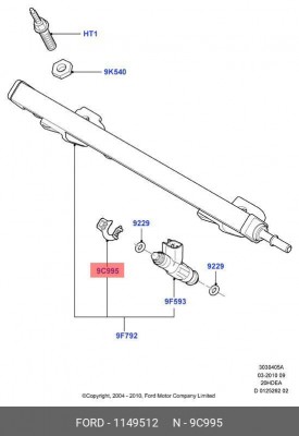 ФИКСАТОР ФОРСУНКИ FORD 1149512 1149512 FORD