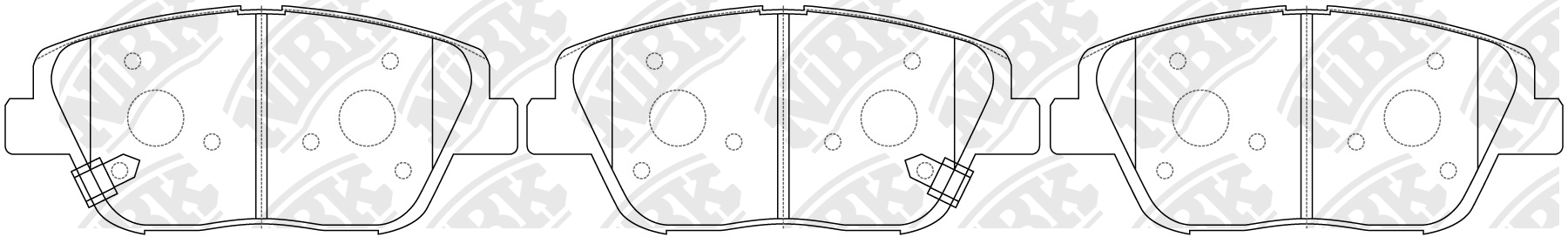 Колодки тормозные HYUNDAI Sonata (09-) передние (4шт.) NIBK PN0536 NIBK