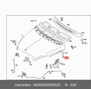 винт N 000000 000520 MERCEDES BENZ