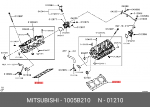 прокладка ГБЦ!\Mitsubishi Montero Sport 1005B210 MITSUBISHI
