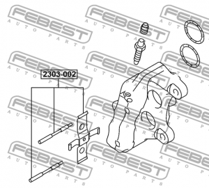 К-кт монтажный для дисковых колодок VOLKSWAGEN TOUAREG 2003-2010 2303-002 2303002 FEBEST