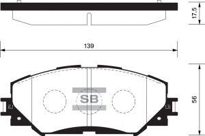 Колодки тормозные TOYOTA Auris (06-12) (Япония),Corolla (07-13) передние (4шт.)  SP2093 SANGSIN