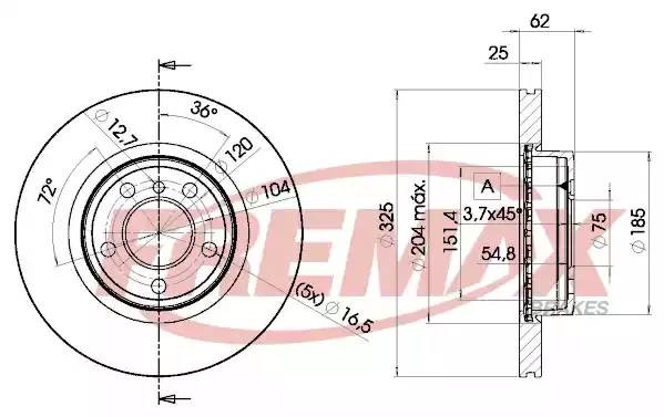 диск тормозной передний!\ BMW X3 2.5-3.0D 04> BD2217 FREMAX