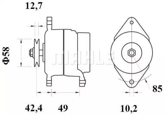 Фильтр топливный ВАЗ-2101-09 BMW VW FORD тонкой очистки (без отстойника) MAHLE KL13OF MAHLE KNECHT