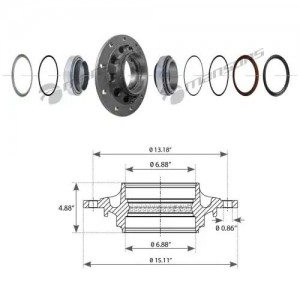 Ступица SAF колеса (SKRS/RZ9042/11242) в сборе MANSONS 600.124 MANSONS
