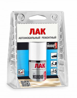 Лак автомобильный ремонтный с кисточкой 15мл KUDO KU-70000 KUDO