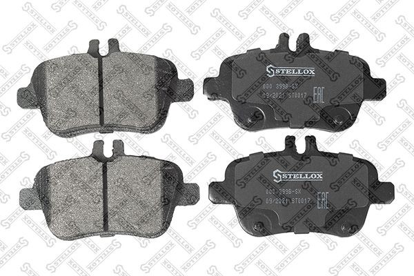 колодки дисковые з.! с антискр. пл.\ MB SLK R172 2.0-3.5 11> 000-399B-SX STELLOX