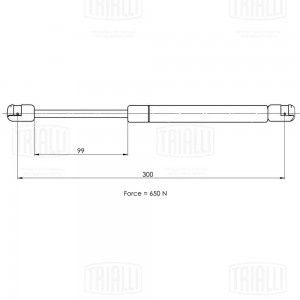 Упор газовый (амортизатор) Renault Fluence (10-) (крышки багажника) (GS 0903) GS0903 TRIALLI