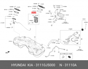 Насос топливный KIA Ceed (17-) OE 31110J5000 HYUNDAI KIA