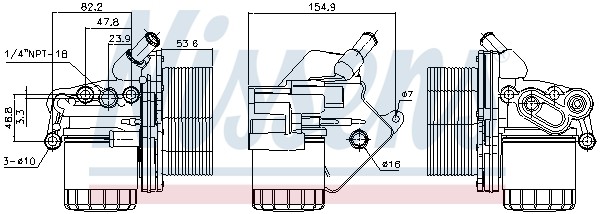 радиатор масляный!\ Ford Transit 2.2TDCI 06>, Citroen Jumper 06-15, Peugeot Boxe 90893 NISSENS