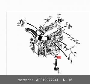TOUAREG (2002-2010) Кольцо уплотнительное датчика уровня масла A0019977241 MERCEDES BENZ
