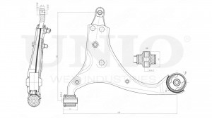 Рычаг подвески поперечный передний нижний левый SSP-40104 UNIO