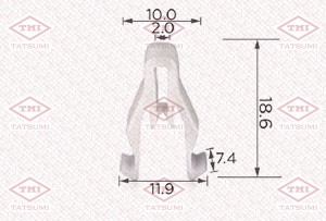 Клипса автомобильная [упаковка 10 штук] MITSUBISHI TJB1183 TJB1183 TATSUMI