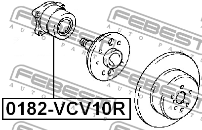 Ступица колеса задн. TOYOTA Camry -06 0182-VCV10R FEBEST