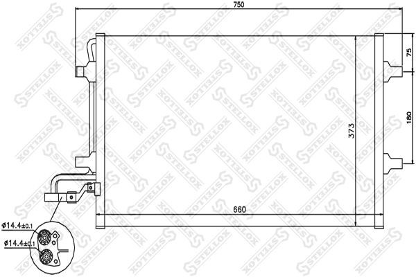 радиатор кондиционера!\ Volvo C30/S40/V50 1.6-2.0i/1.6-2.0D 03> 10-45639-SX STELLOX