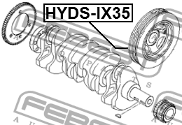 Шкив коленвала HYDS-IX35 FEBEST