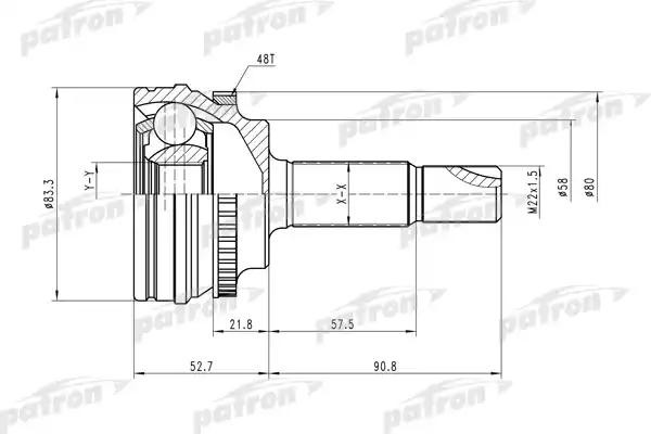 ШРУС наружный TOYOTA Yaris (99-02) комплект PATRON PCV1450 PATRON