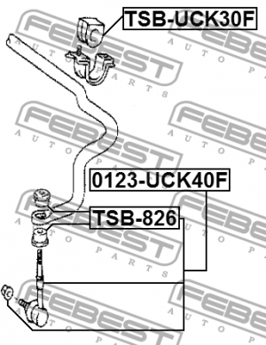 Тяга стабилизатора передняя TOYOTA TUNDRA 1999-2006 0123-UCK40F 0123-UCK40F FEBEST