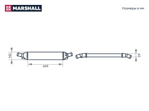 Интеркулер Audi A4 B8 07-  A6 C7 11-  Q5 8R 08-  Q3 8U 11- Porsche Macan 14- M49 M4982001 MARSHALL