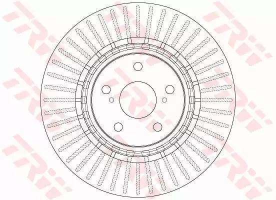 Диск тормозной передний LEXUS RX (12/08- ), TOYOTA RAV4 IV (17") DF6265 DF6265 TRW