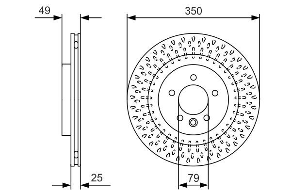 Диск тормозной LAND ROVER Range Rover Sport задний (1шт.) BOSCH 0 986 479 D31 BOSCH