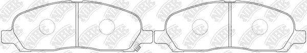 Колодки тормозные MITSUBISHI Grandis (98-03) передние (4шт.) NIBK PN3419 NIBK