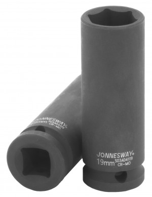 головка торцевая! ударная глубокая 1/2''DR, 19мм\ S03AD4119 JONNESWAY