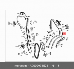 цепь ГРМ!\Mercedes-Benz C-Class A0009934578 MERCEDES BENZ