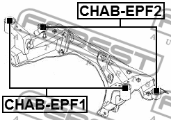 Сайлентблок передний передн балки CHEVROLET EPICA 04- (компл-2шт) CHAB-EPF1 CHAB-EPF1 FEBEST