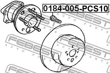 Шпилька колесная TOYOTA MARK 2 80-01, RAV4 (10 шт. в упаковке) 0184-005-PCS10 0184-005-PCS10 FEBEST