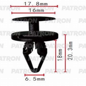 Клипса CHEVROLET Cruze (09-) бампера переднего PATRON P370498 PATRON
