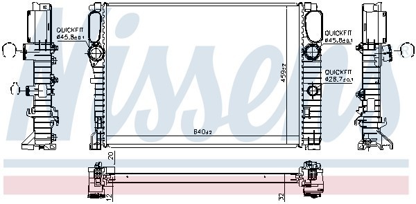 радиатор системы охлаждения!\ MB W211 2.0-5.0 02> 62797A NISSENS