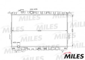 Радиатор (паяный) HYUNDAI SONATA EF (98-04)/MAGENTIS (01-05)/XG (98-05) 2.0/2.4/ ACRB073 MILES