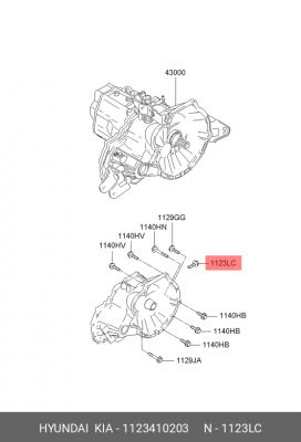 Болт HYUNDAI KIA OE 1123410203 HYUNDAI KIA