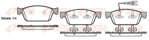 1440 01 [7E0698151] !колодки дисковые п.\ VW T5 2.0TDi 09> 1440.01 REMSA