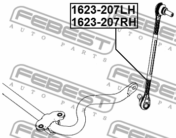 Тяга стабилизатора передняя левая 1623-207LH 1623-207LH FEBEST