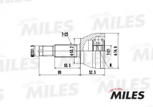 ШРУС наружный FORD FOCUS/FIESTA/FUSION 1.4-2.0 98-04 (SKF VKJA5596) GA20110 GA20110 MILES