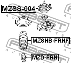Отбойник амортизатора передний MAZDA 626 GE 1991-1997 MZD-FRN MZD-FRN FEBEST