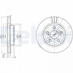 BG2880 диск тормозной передний!\ Toyota Carina 1.6 92-97 BG2880 DELPHI