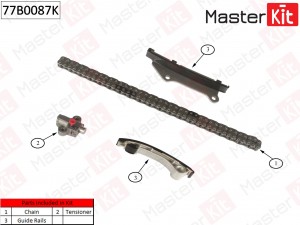Комплект цепи ГРМ Nissan Patrol. Renault Master 3.0DTi ZD3 00- (без звездочек) 7 77B0087K MASTER KIT