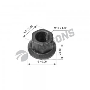 Гaйкa [D40h25.5M18x1.5P A/F 27]  10шт 200.153 MANSONS