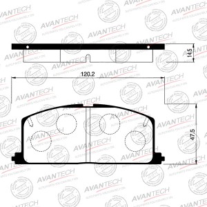 Колодки тормозные дисковые Avantech передние AV756 AVANTECH