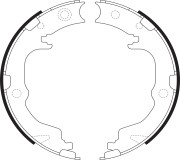 Колодки стояночного тормоза MITSUBISHI ASX 10-/LANCER 08-/OUTLANDER 06-12 BS2300 BS23001 SB NAGAMOCHI