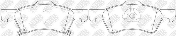 Колодки тормозные CHRYSLER Voyager 3 DODGE Caravan передние (4шт.) NIBK PN0321 NIBK