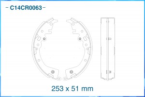 Тормозные колодки задние барабанные C14CR0063 C14CR0063 CWORKS
