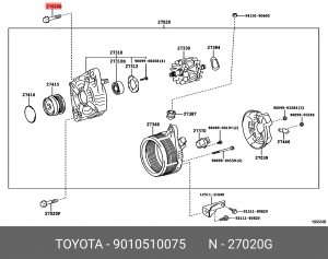 болт генератора!\ Toyota 90105-10075 TOYOTA