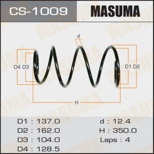 пружина передняя!\ Toyota Corolla/Fielder 00-06 CS-1009 MASUMA