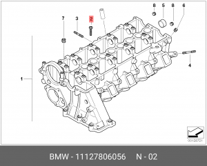 болт кронштейна распредвала! M6x30\ BMW E38 11 12 7 806 056 BMW