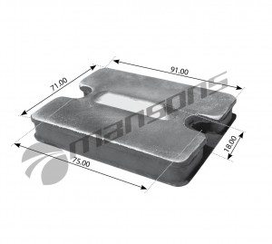 Прокладка MERCEDES Atego рессоры межлистовая (65х80х13мм) MANSONS 700047 MANSONS